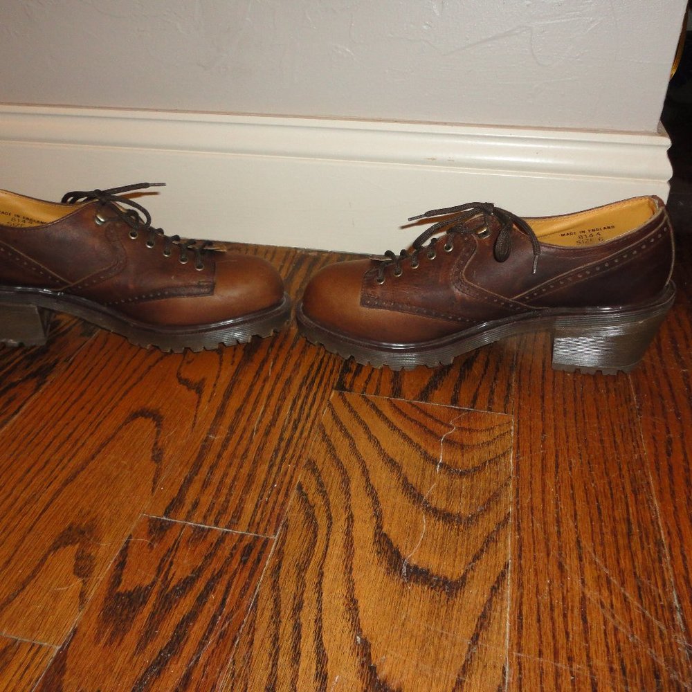 Vintage DR. MARTENS Heel Leather Women's Brogues/Oxfords Size 6 UK doc 90s - Picture 5 of 12